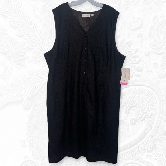 NWT Elizabeth by Liz Claiborne Wool Blend Tweed Midi Dress, Size Women’s 18 - Picture 2 of 9